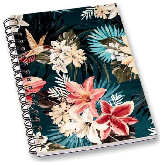 

RADANYA Floral A5 Notebook Wirebound Ruled Paper Diary
