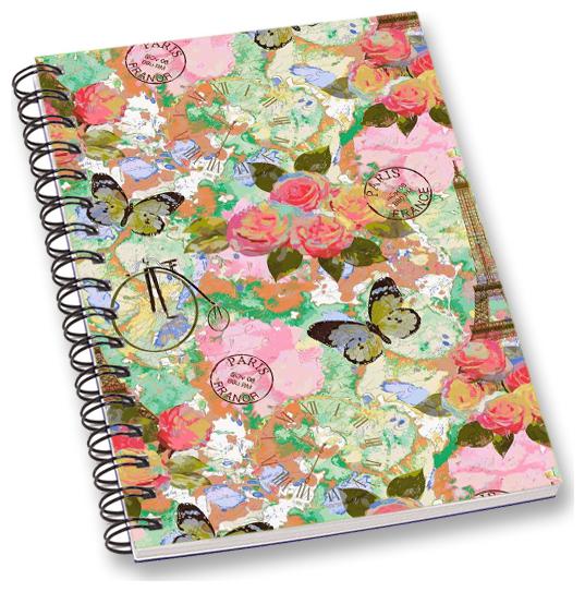 

RADANYA Floral A5 Notebook Wirebound Ruled Paper Diary