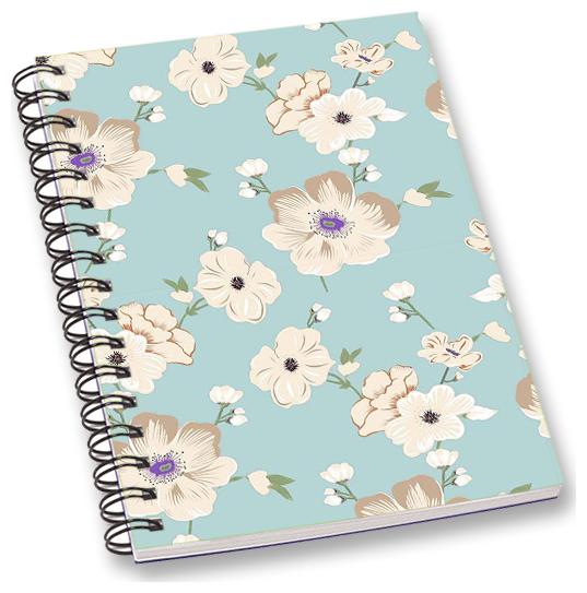 

RADANYA Floral A5 Notebook Wirebound Ruled Paper Diary