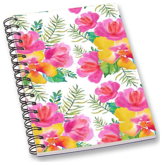 

RADANYA Floral A5 Notebook Wirebound Ruled Paper Diary