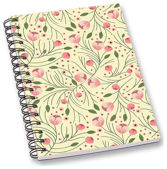 

RADANYA Floral A5 Notebook Wirebound Ruled Paper Diary