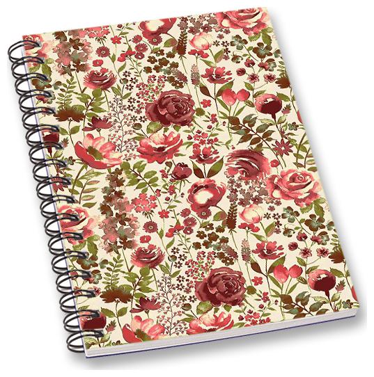 

RADANYA Floral A5 Notebook Wirebound Ruled Paper Diary