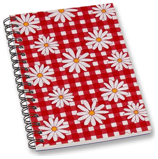 

RADANYA Gingham Floral A5 Notebook Wirebound Ruled Paper Diary