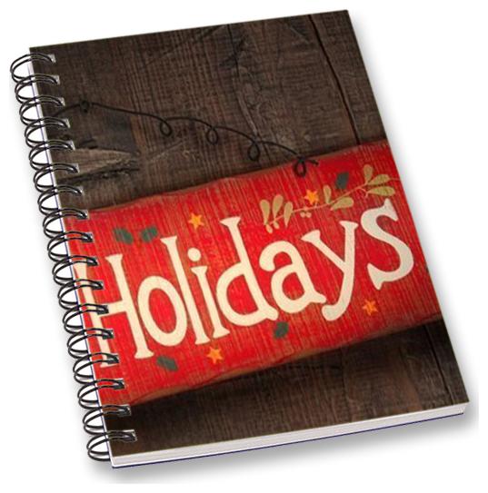 

RADANYA Happy Holidays A5 Notebook Wirebound Ruled Paper Diary