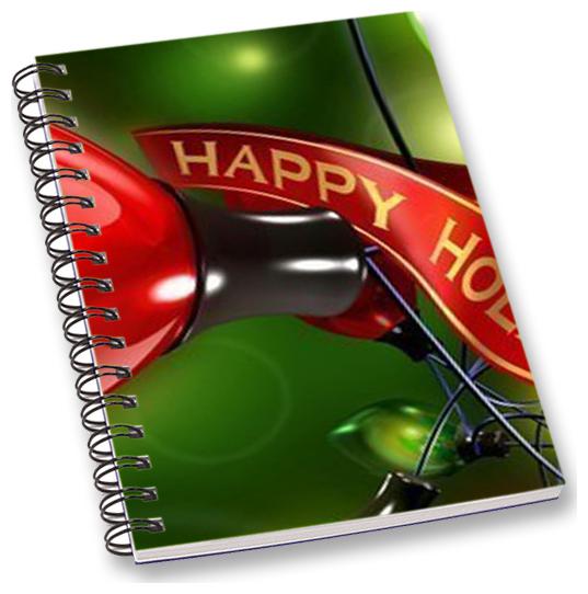 

RADANYA Happy Holidays A5 Notebook Wirebound Ruled Paper Diary