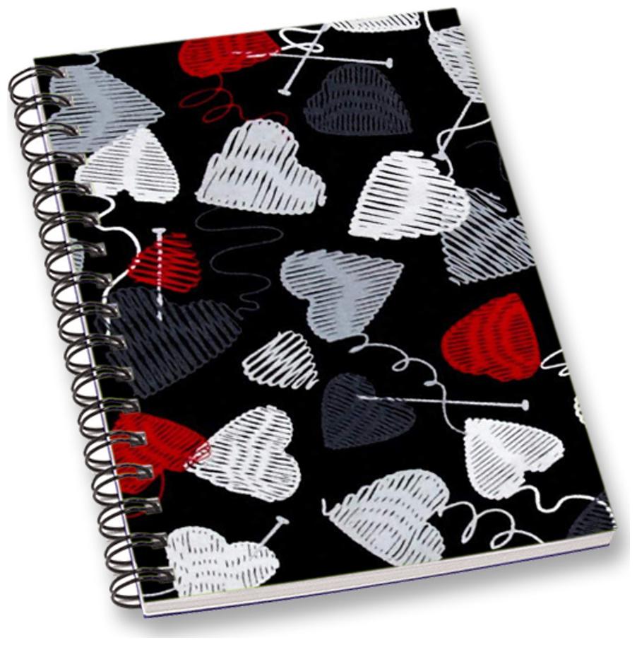 

RADANYA Heart A5 Notebook Wirebound Ruled Paper Diary