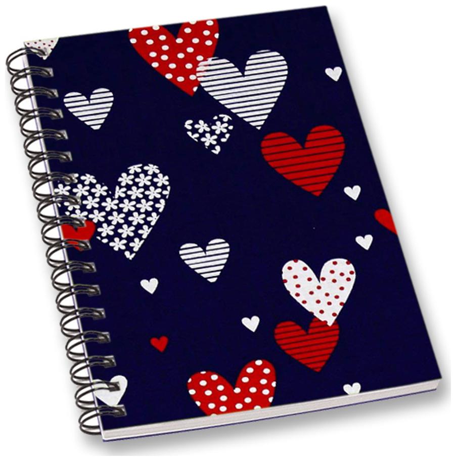 

RADANYA Heart A5 Notebook Wirebound Ruled Paper Diary