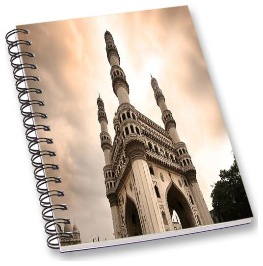 

RADANYA Historical Place A5 Notebook Wirebound Ruled Paper Diary