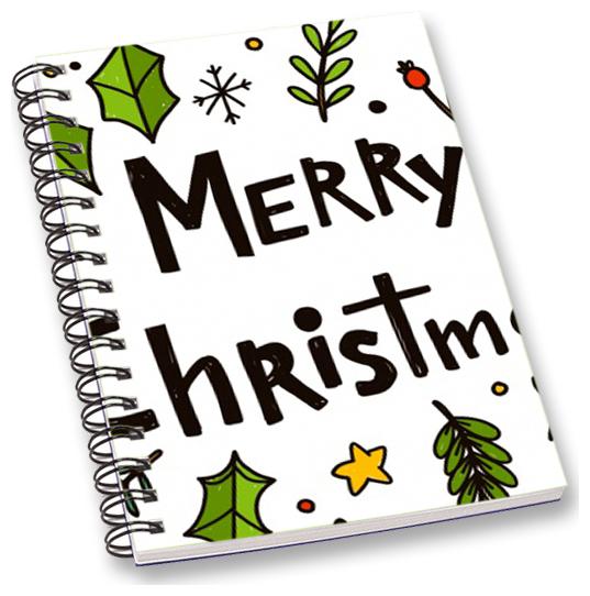 

RADANYA Merry Christmas A5 Notebook Wirebound Ruled Paper Diary