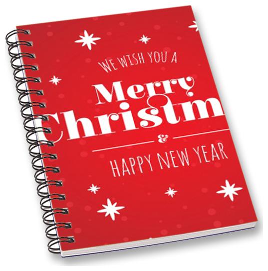 

RADANYA Merry Christmas A5 Notebook Wirebound Ruled Paper Diary