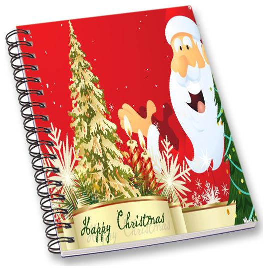 

RADANYA Merry Christmas A5 Notebook Wirebound Ruled Paper Diary