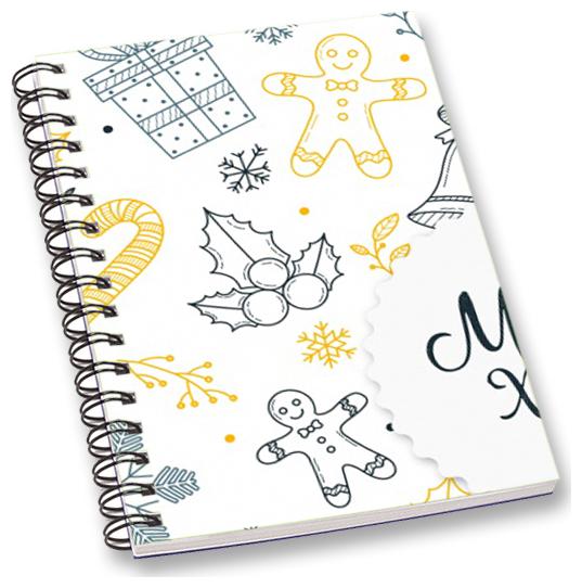

RADANYA Merry Christmas A5 Notebook Wirebound Ruled Paper Diary