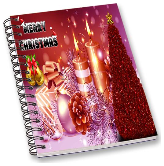 

RADANYA Merry Christmas A5 Notebook Wirebound Ruled Paper Diary