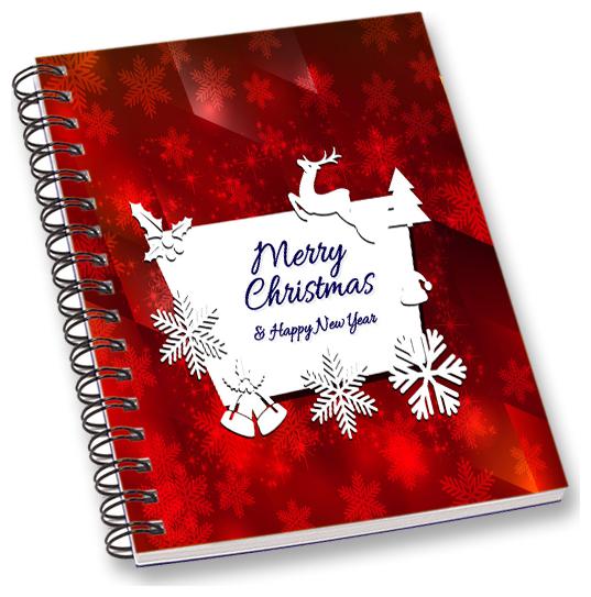 

RADANYA Merry Christmas A5 Notebook Wirebound Ruled Paper Diary