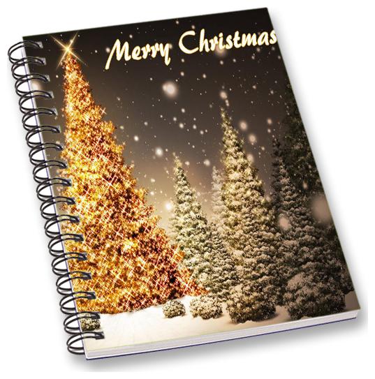 

RADANYA Merry Christmas A5 Notebook Wirebound Ruled Paper Diary