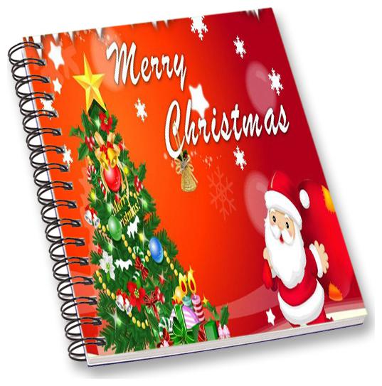 

RADANYA Merry Christmas A5 Notebook Wirebound Ruled Paper Diary