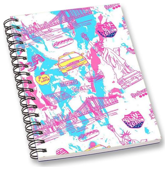 

RADANYA New York City A5 Notebook Wirebound Ruled Paper Diary