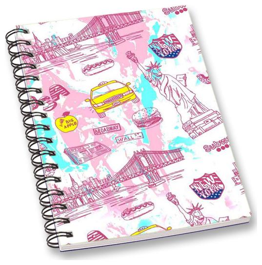

RADANYA New York City A5 Notebook Wirebound Ruled Paper Diary