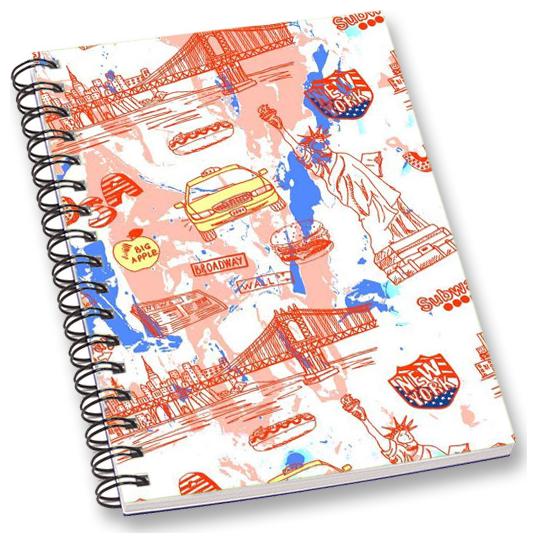 

RADANYA New York City A5 Notebook Wirebound Ruled Paper Diary