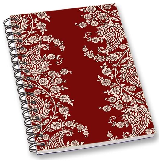 

RADANYA Paisley A5 Notebook Wirebound Ruled Paper Diary