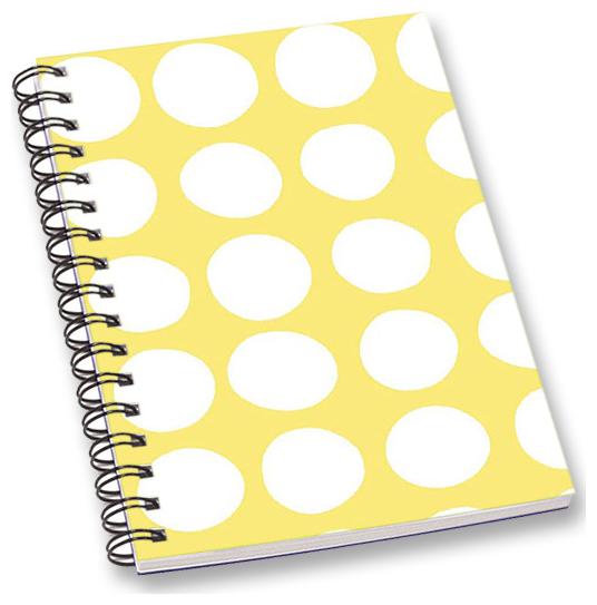 

RADANYA Polka Dot A5 Notebook Wirebound Ruled Paper Diary