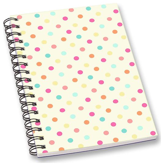 

RADANYA Polka Dot A5 Notebook Wirebound Ruled Paper Diary