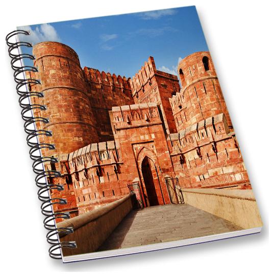 

RADANYA Red Fort A5 Notebook Wirebound Ruled Paper Diary