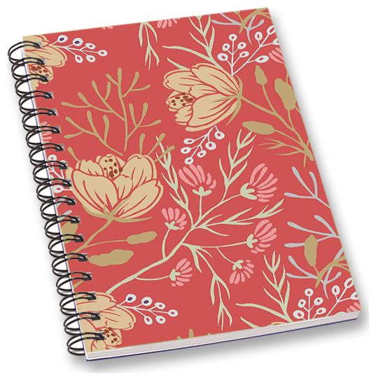 

RADANYA Rose A5 Notebook Wirebound Ruled Paper Diary