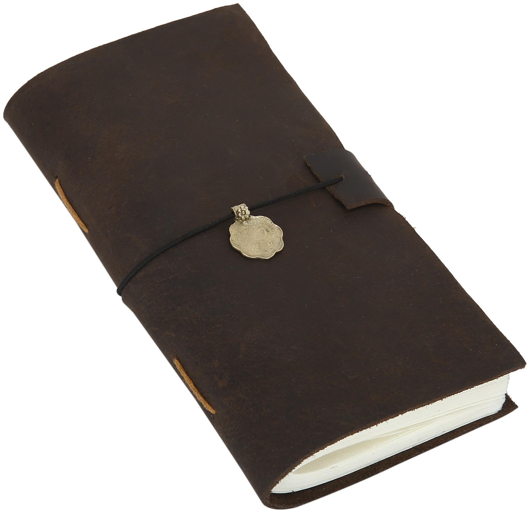

Rajrang Dark Brown Vintage Handmade Journal Notebook Leather Paper Diary L-8 5 X W-4 5 inch