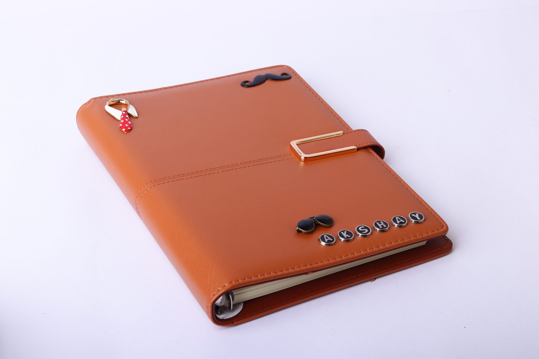 

RED MOMENTS PU Leather Cover Personalized Charm Brown Dairy