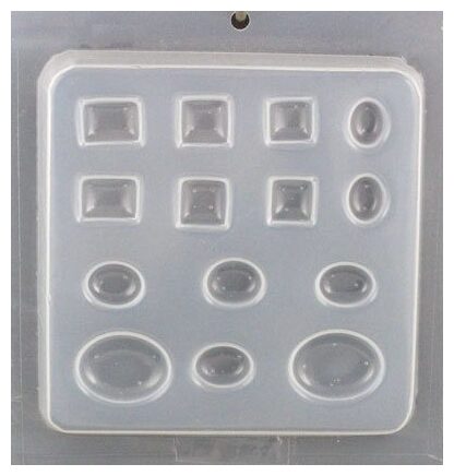 Resin Jewelry Mold DEEP FLEX Reusable ASST JEWEL SHAPES 14 Cavity Made in USA