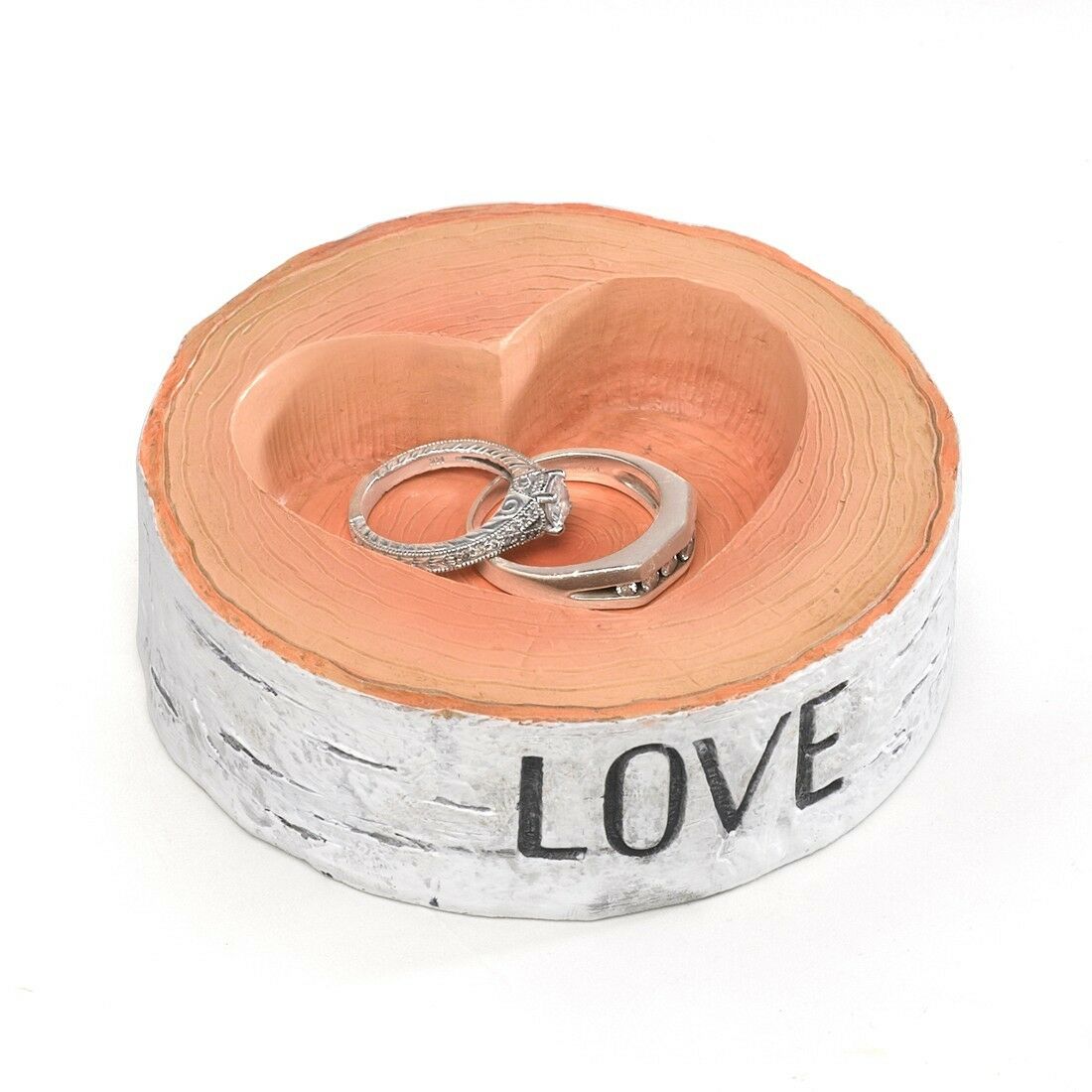 Buy Rustic Love Resin Ring Bearer Bowl Wedding Ring Pillow