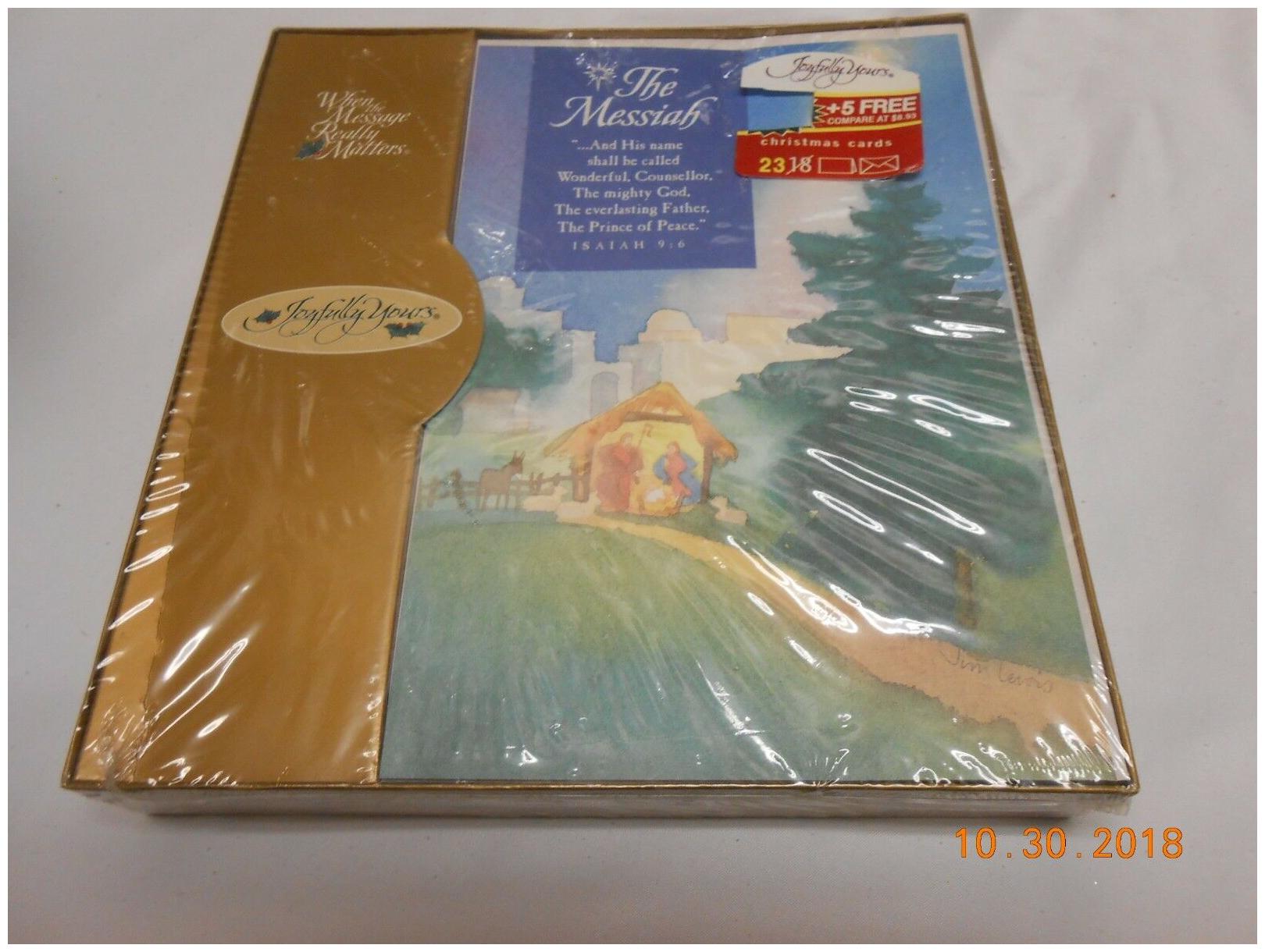 

Sealed pack 18 Hallmark DaySpring Joyfully Yours 5 Christmas Cards w envelopes