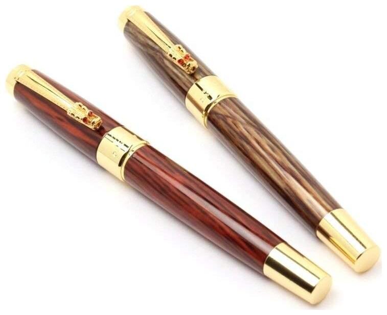 

Set OF 2- Dikawen 8025 Rollerball Pen Optimistic Red Eyes Dragon Clip Designer New