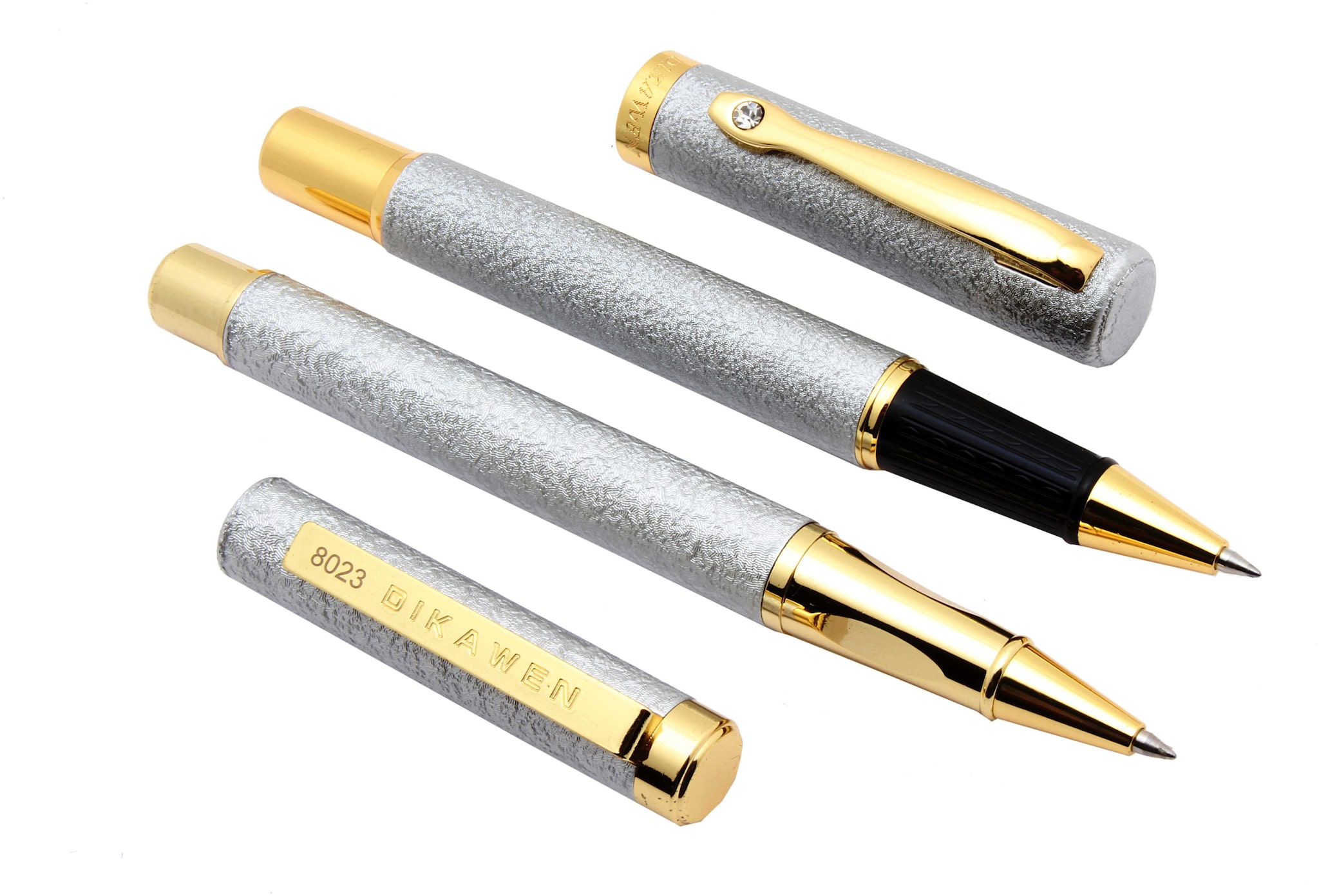 

SRPC Set of 2 - Royal Shimmery Sand Roller Ball Pen With Golden Trims