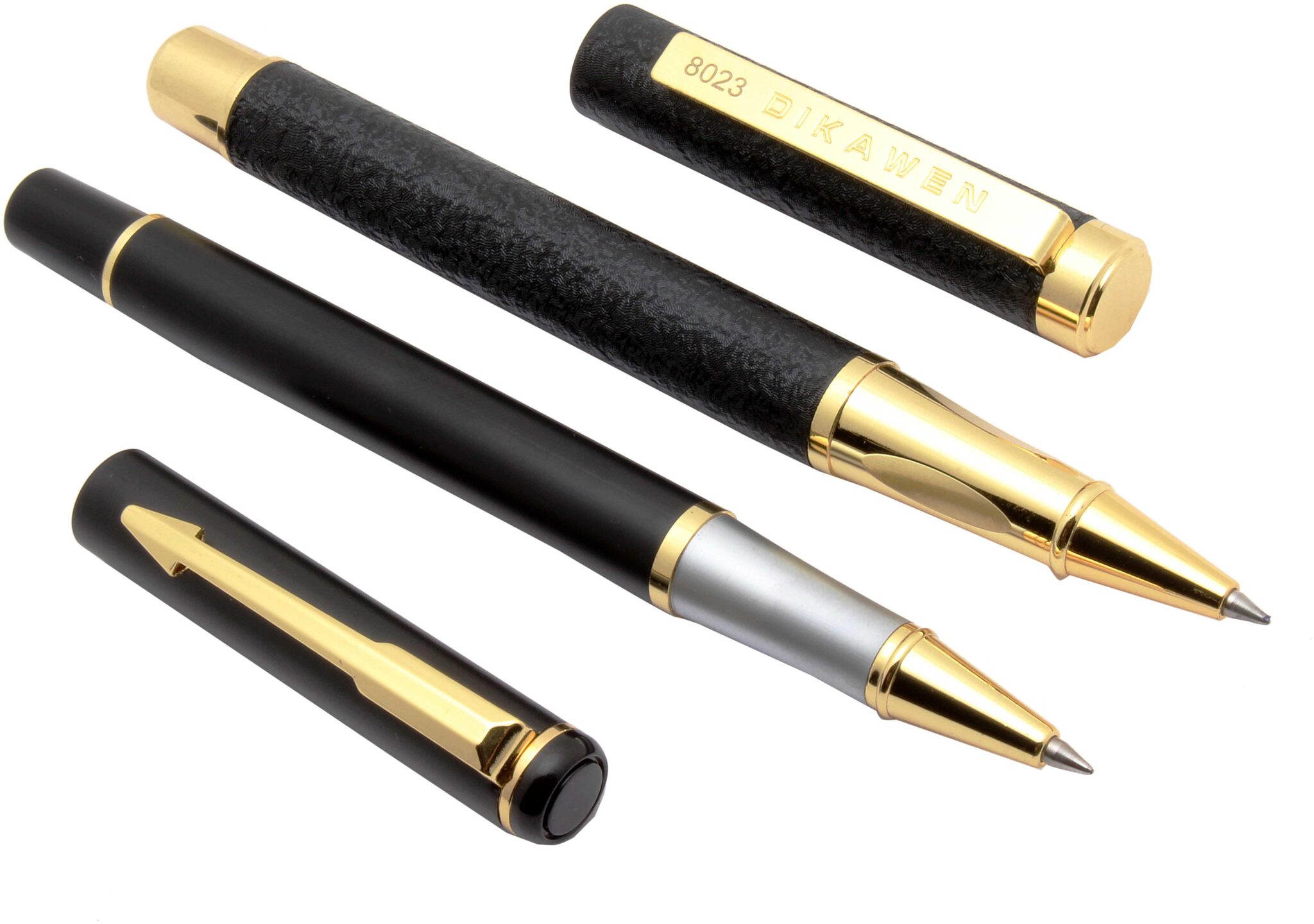 

SRPC Set Of 2 - Exclusive Royal Signature Roller Ball Pens Golden Trims Designer Gift