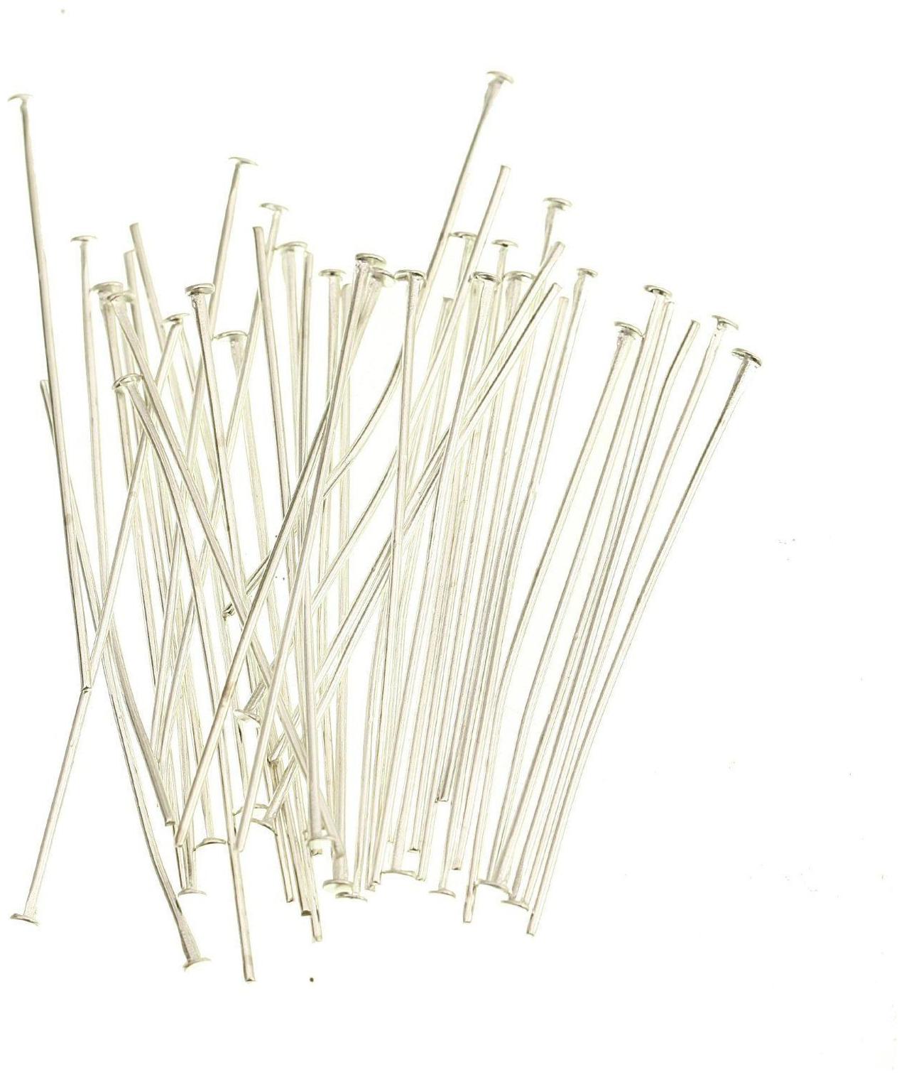 

SIJCM Sparkle Brass Silver plated Flat Head PIN-22 guage-45MM