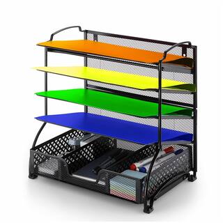 Buy Simple Trending 5 Trays Mesh Desk File Organizer Vertical Document Letter Tra Online At Low Prices In India Paytmmall Com