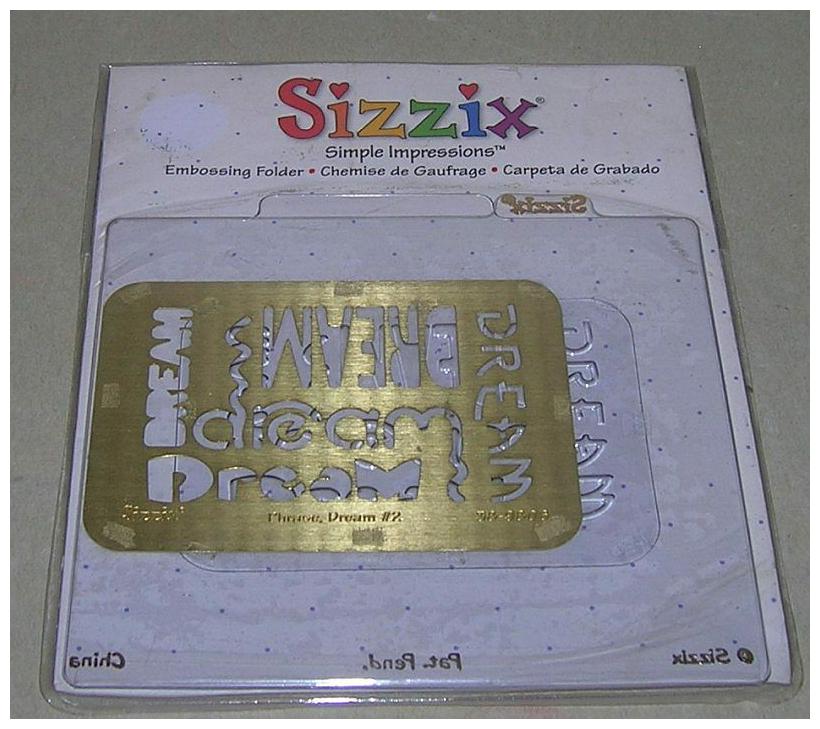 

Sizzix 38-9806 Phrase Dream 2 embossing folder