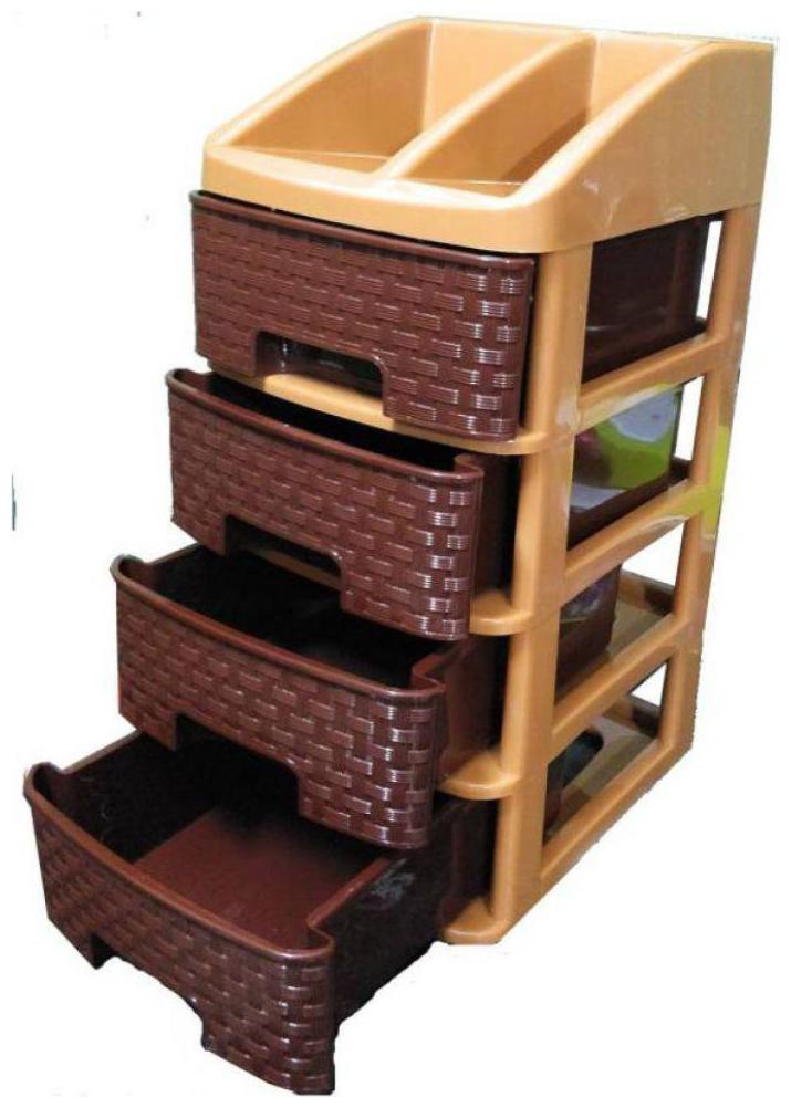 

SONICKARTS 4 Compartments Mini Plastic Office Stationery Toilet Desk Organiser