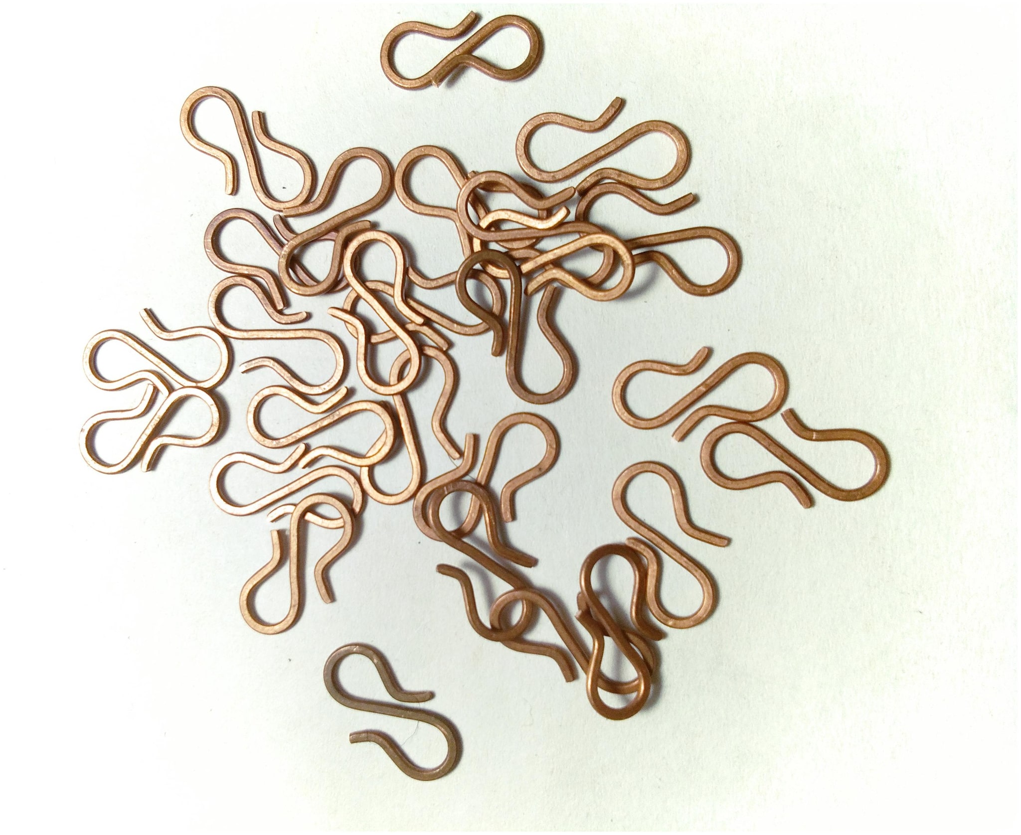 

Sparkle S Hook Clasp copper colour 15X8mm300 Pcs-003