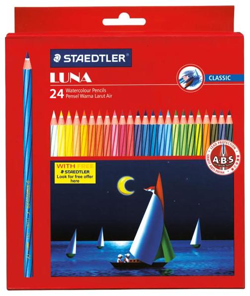 

Staedtler Luna ABS Water Color Pencils (Box of 24 Colors)