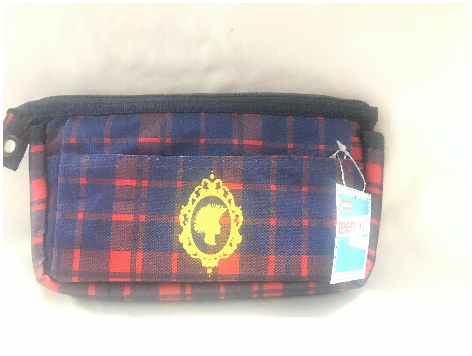 

Staples Teen Vogue Three Pocket Pencil Pouch Plaid Punk (9 x 5 )