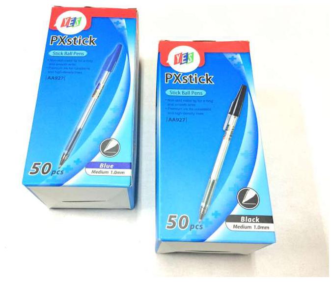 

Y E S AA927 Ball Pen ( Black Blue Set of 100 )