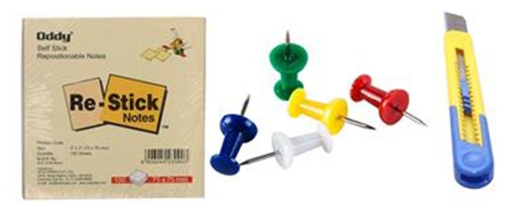 

Sticky Notepad With 50 Board Pin Paper Cutter