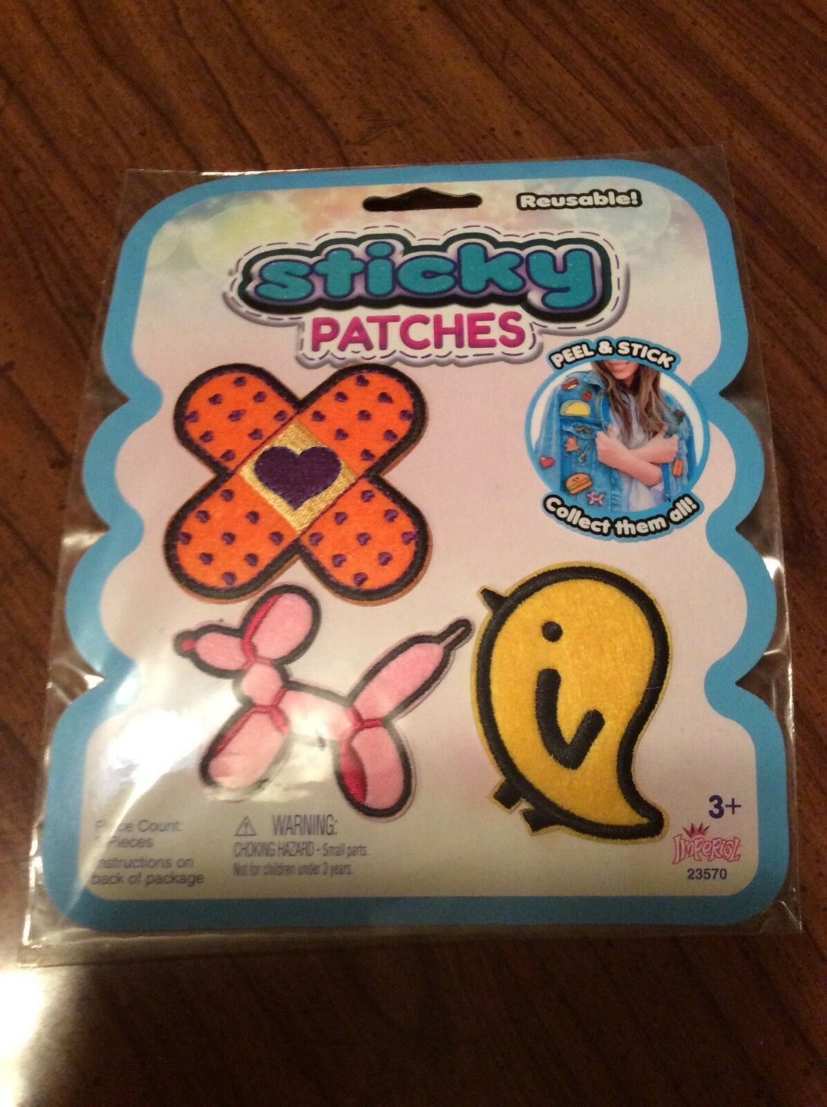 

STICKY PATCHES Reusable peel stick patch - BANDAGES BALLOON DOG YELLOW BIRD -