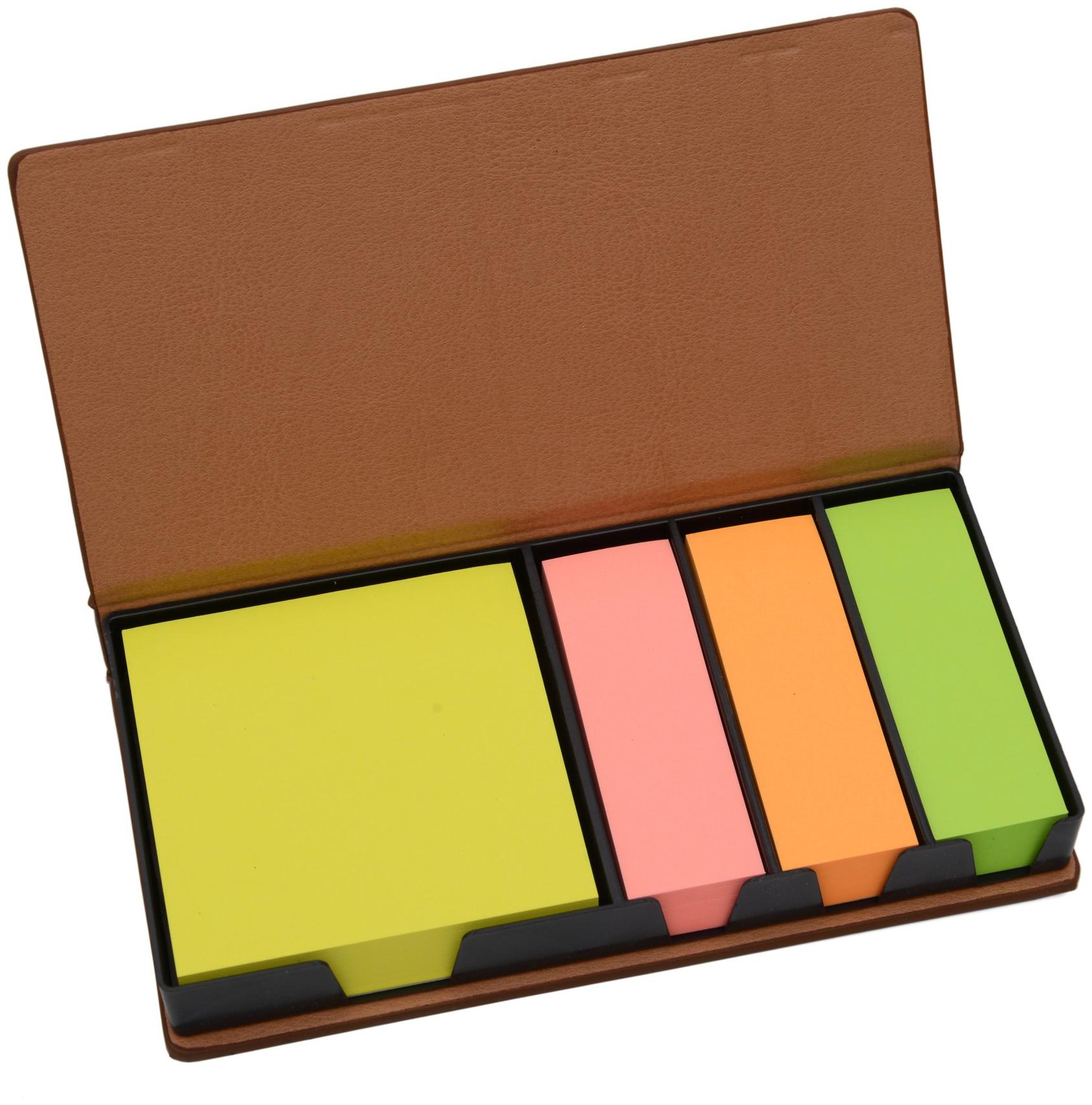 

Store2508 Sticky Notes Set Pad in Wooden Case Total 600 Notes Multicolour