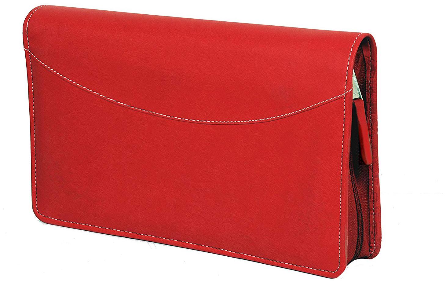 

Sukeshcraft Multiple Cheque Book Currency Card Holder RFID Blocking (Maroon)