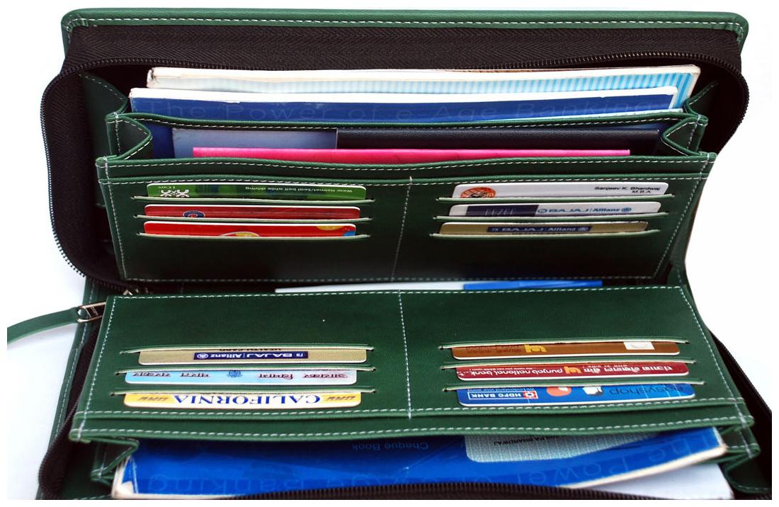

Sukeshcraft Multiple Cheque Book Holder (Green)