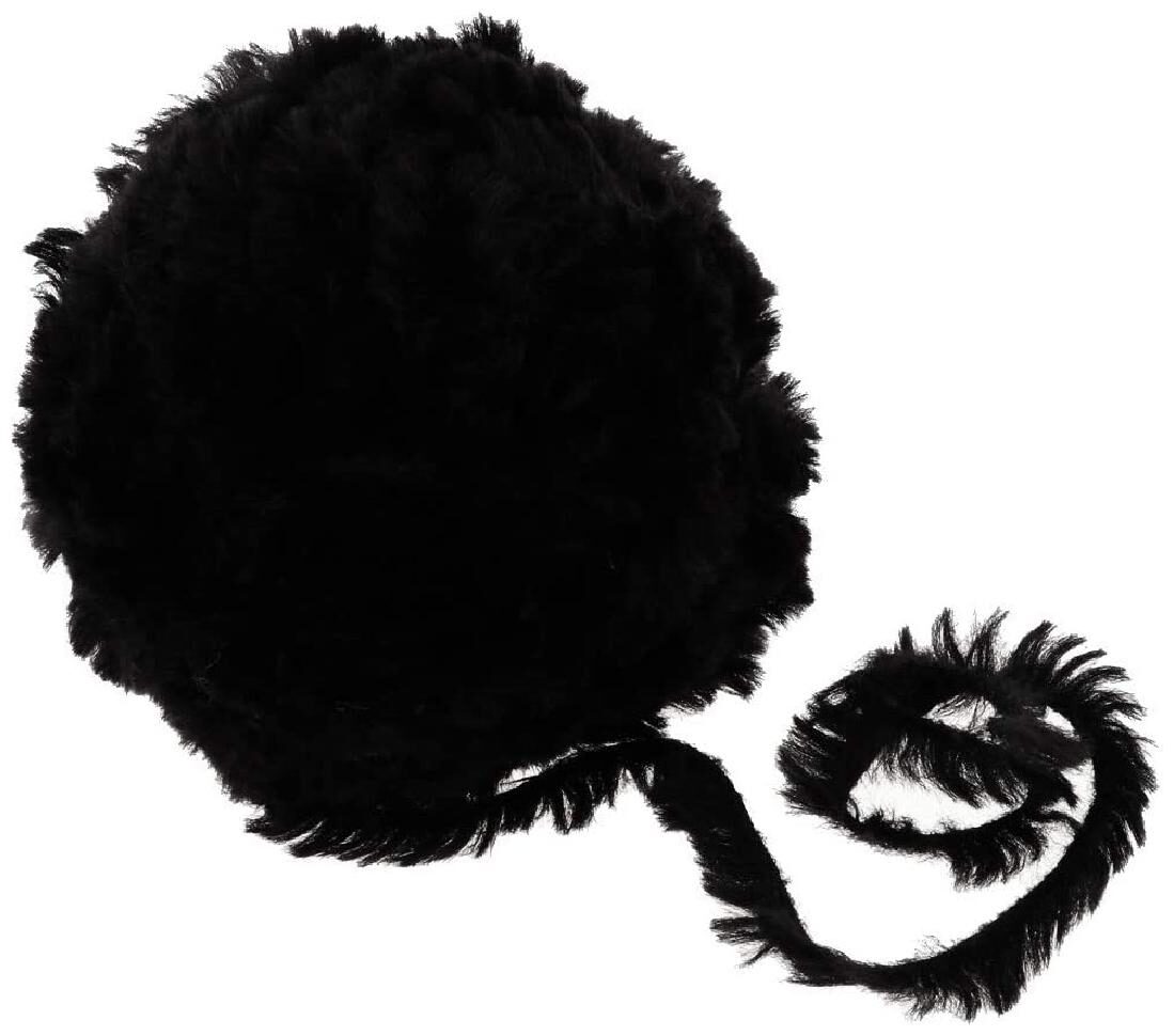 

Super Soft Faux Fur Chunky Wool Yarn for Knitting and Crochet Project 100 gm - Black